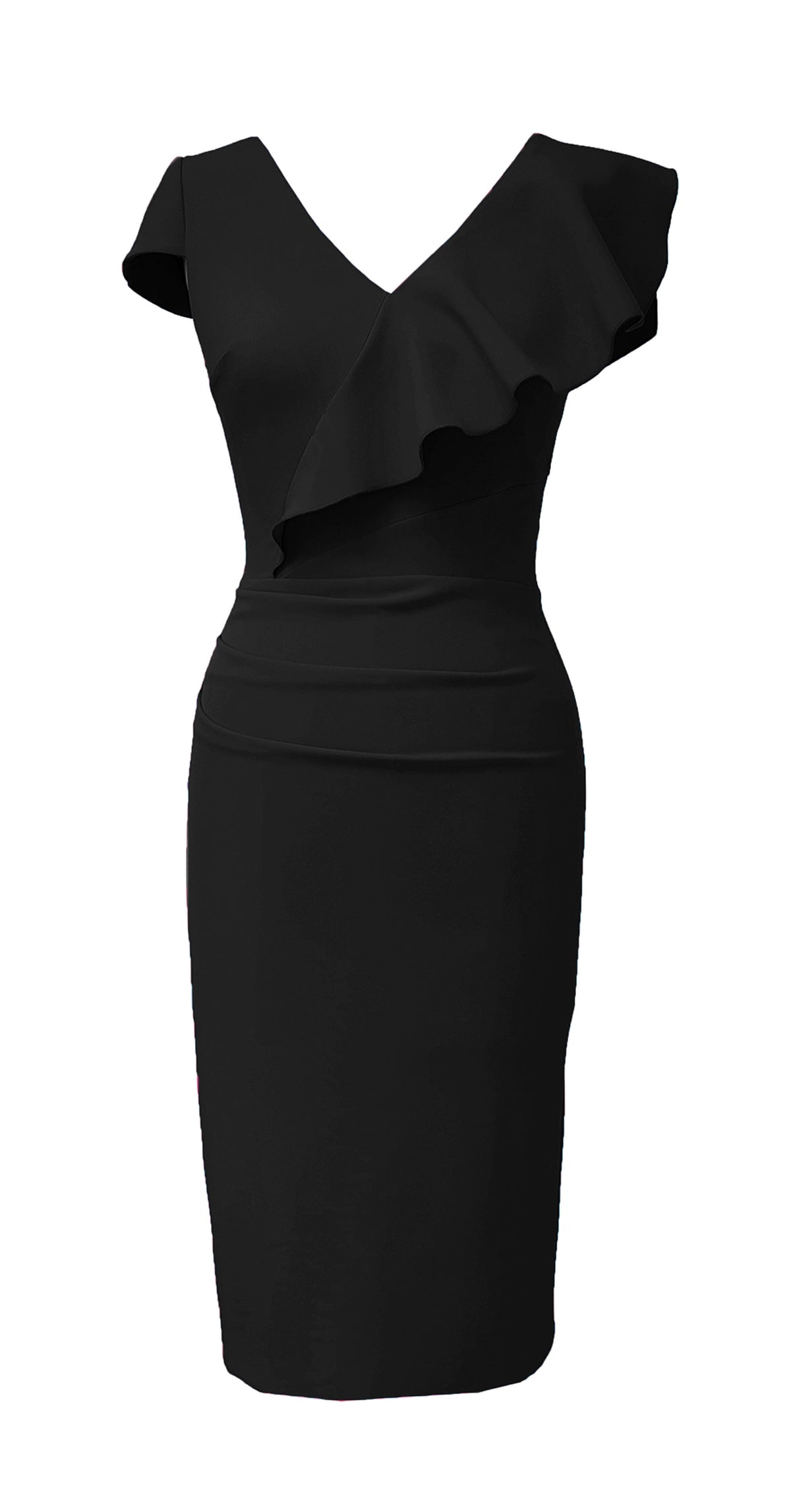 Arina Dress DRC354 Black Crepe