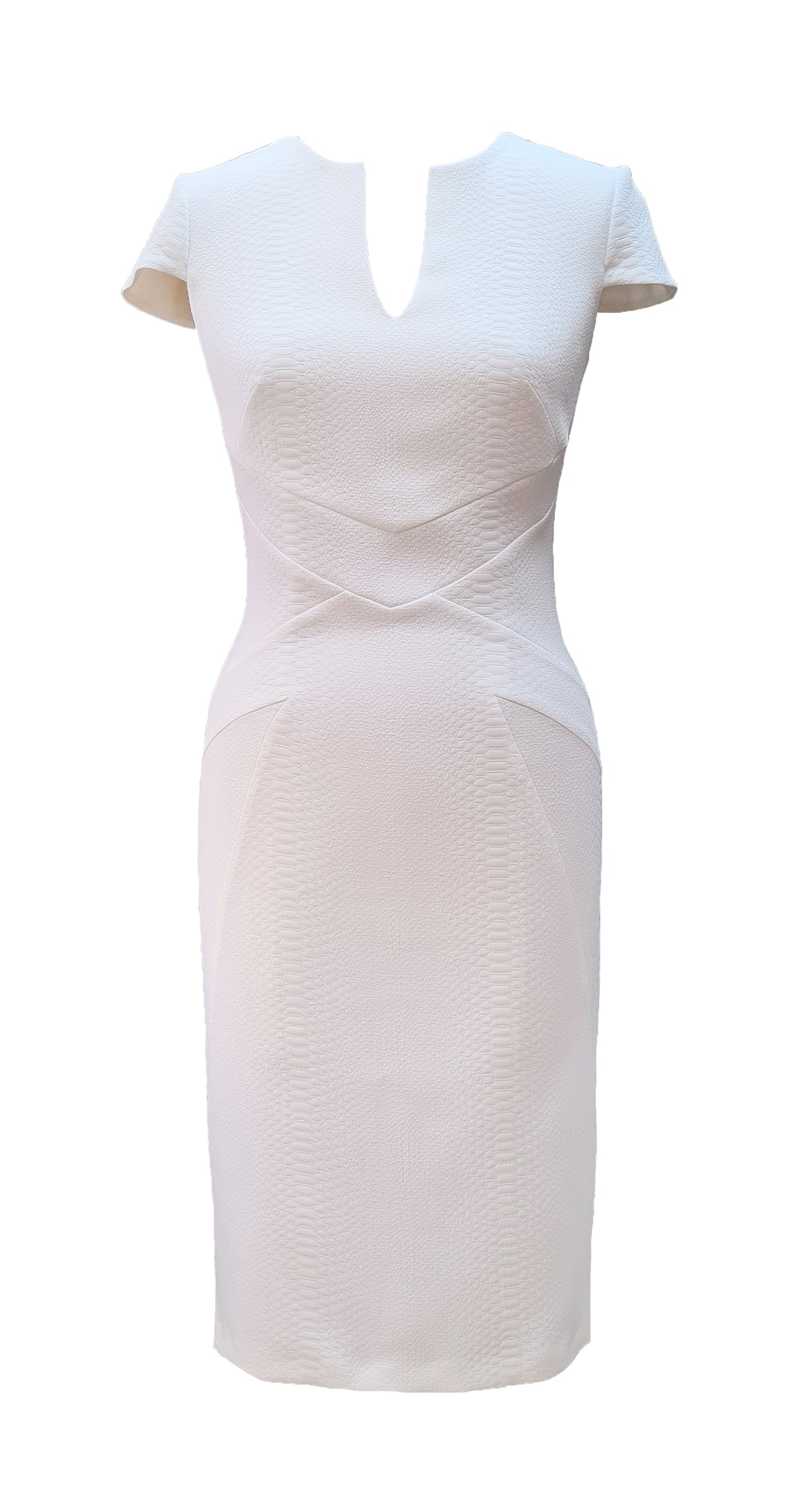 Allegra Dress DRC390 White Snake Jacquard