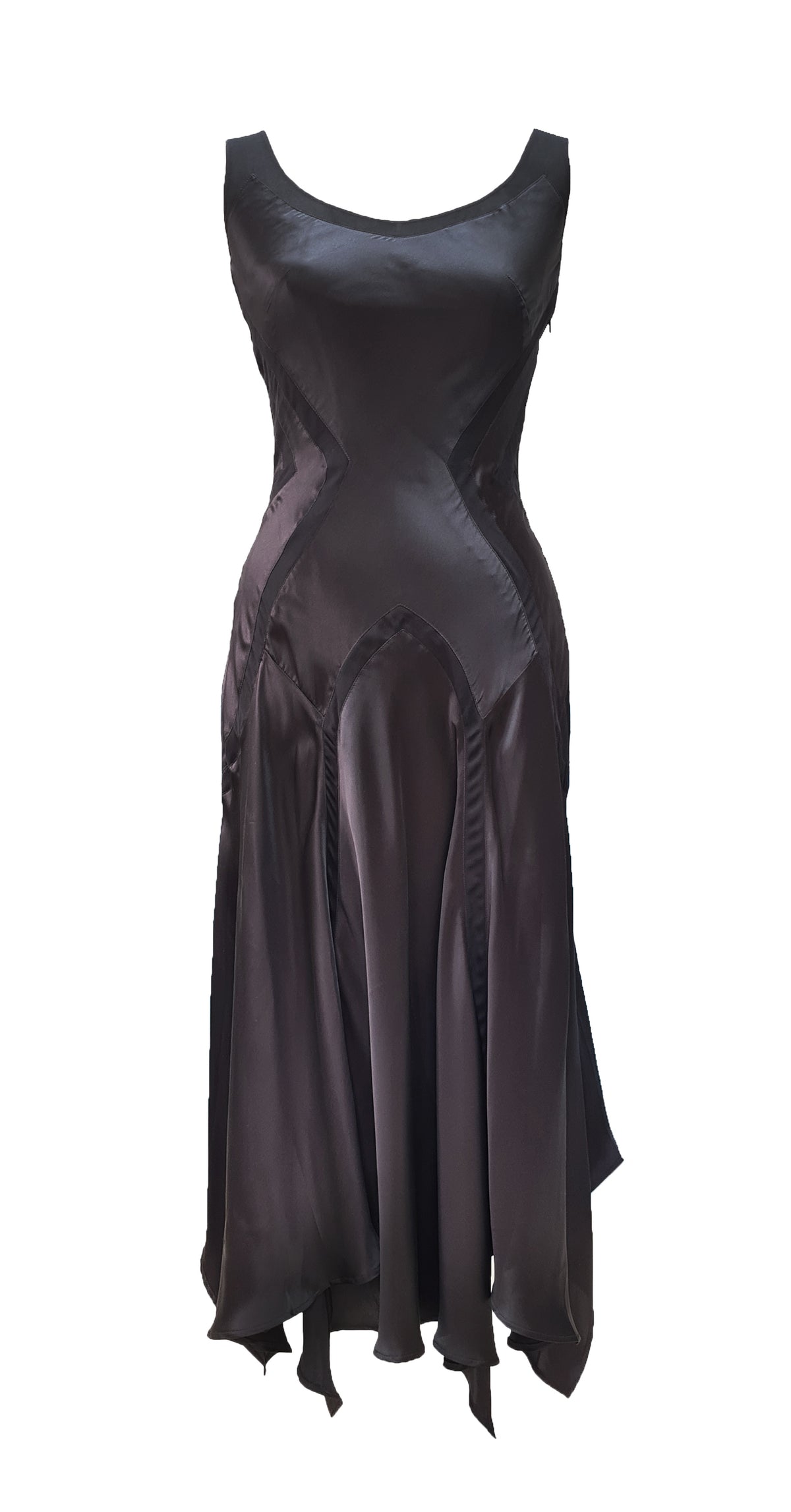 Amelia Dress in Black Silk