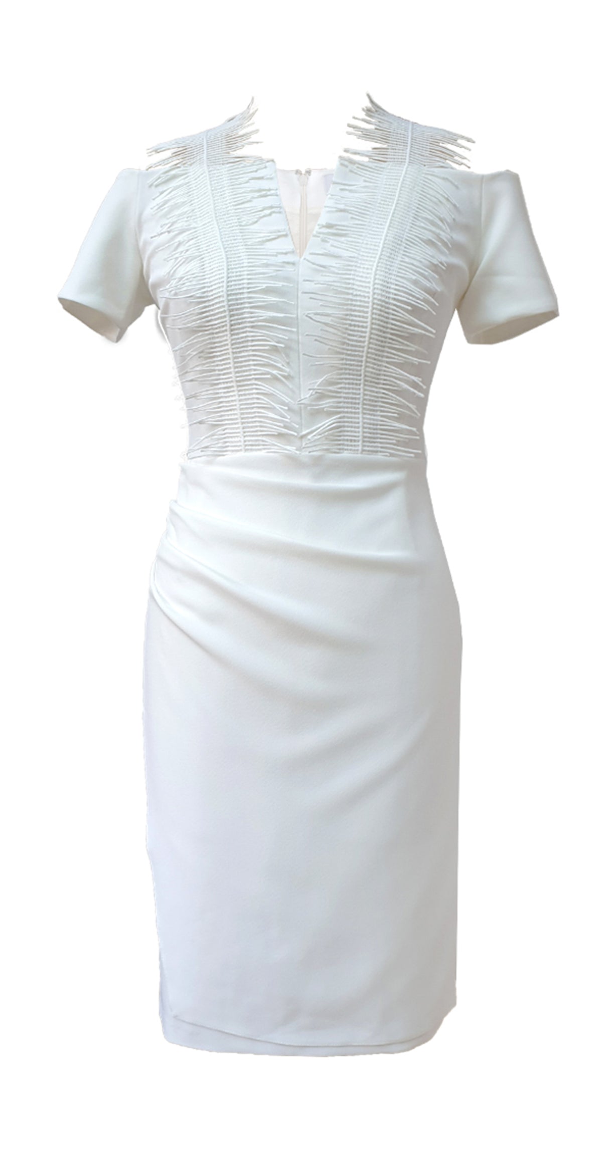 Arcadia Dress in White Crepe