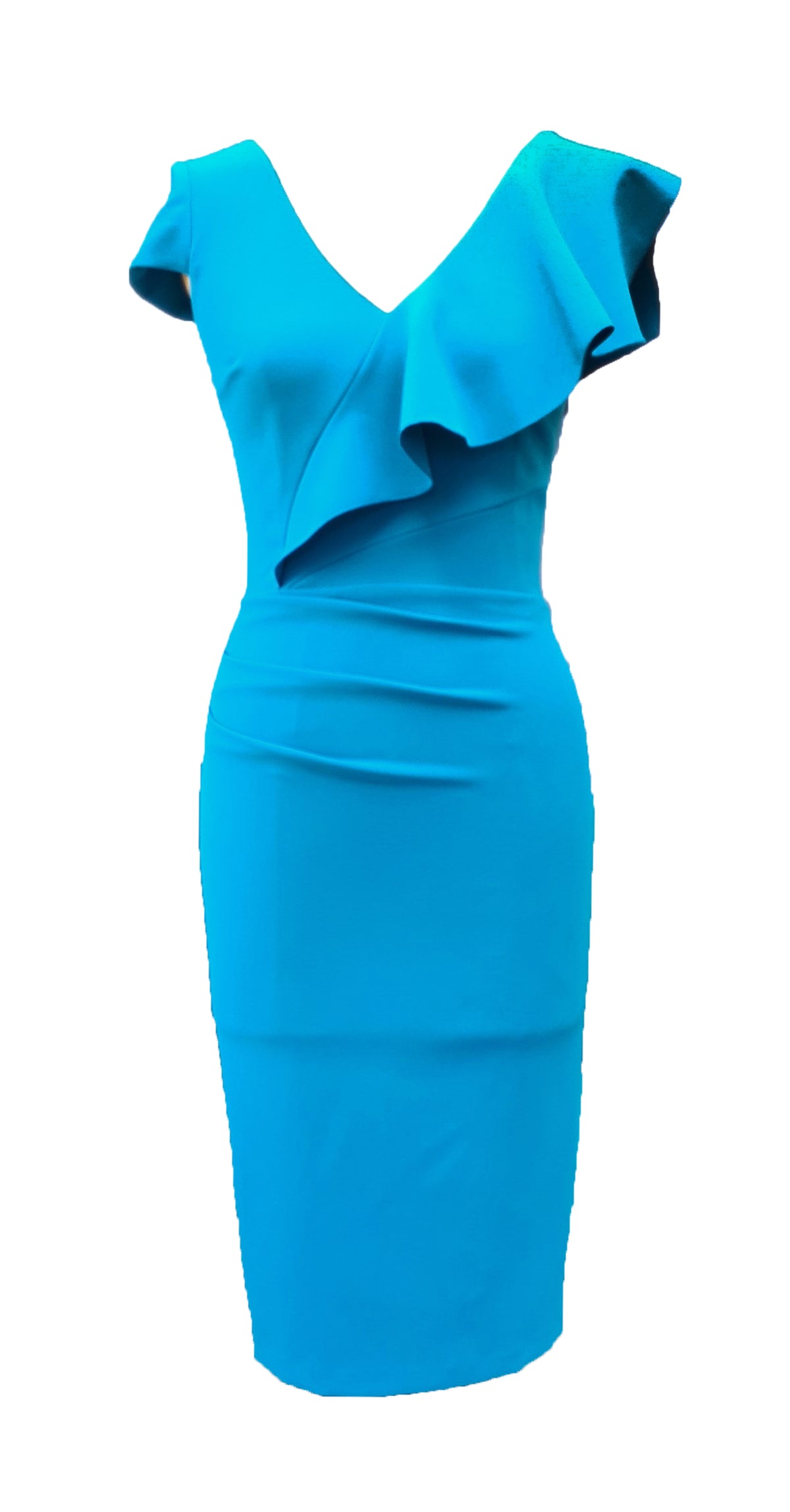 Arina Dress DRC354 Turquoise Crepe