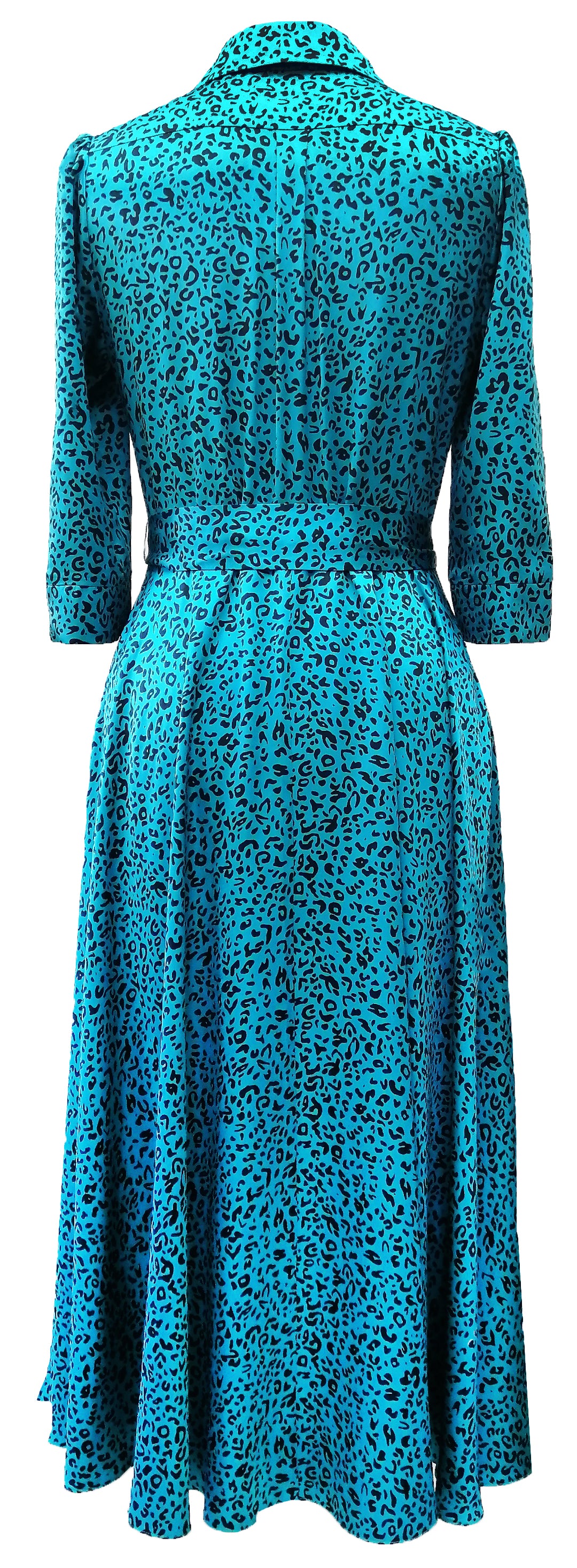 Marsden Dress DRC374 Turquoise Leopard Print MELLARIS Marsden Dress DRC374 Turquoise Leopard Print MELLARIS