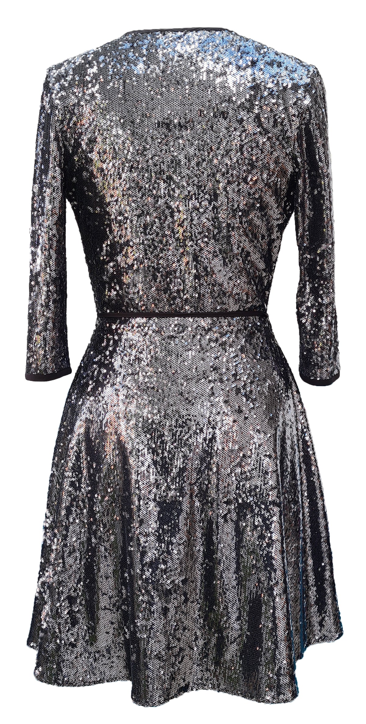 Santorini Dress DRC255 in Gunmetal Sequin MELLARIS Santorini Dress DRC255 in Gunmetal Sequin MELLARIS