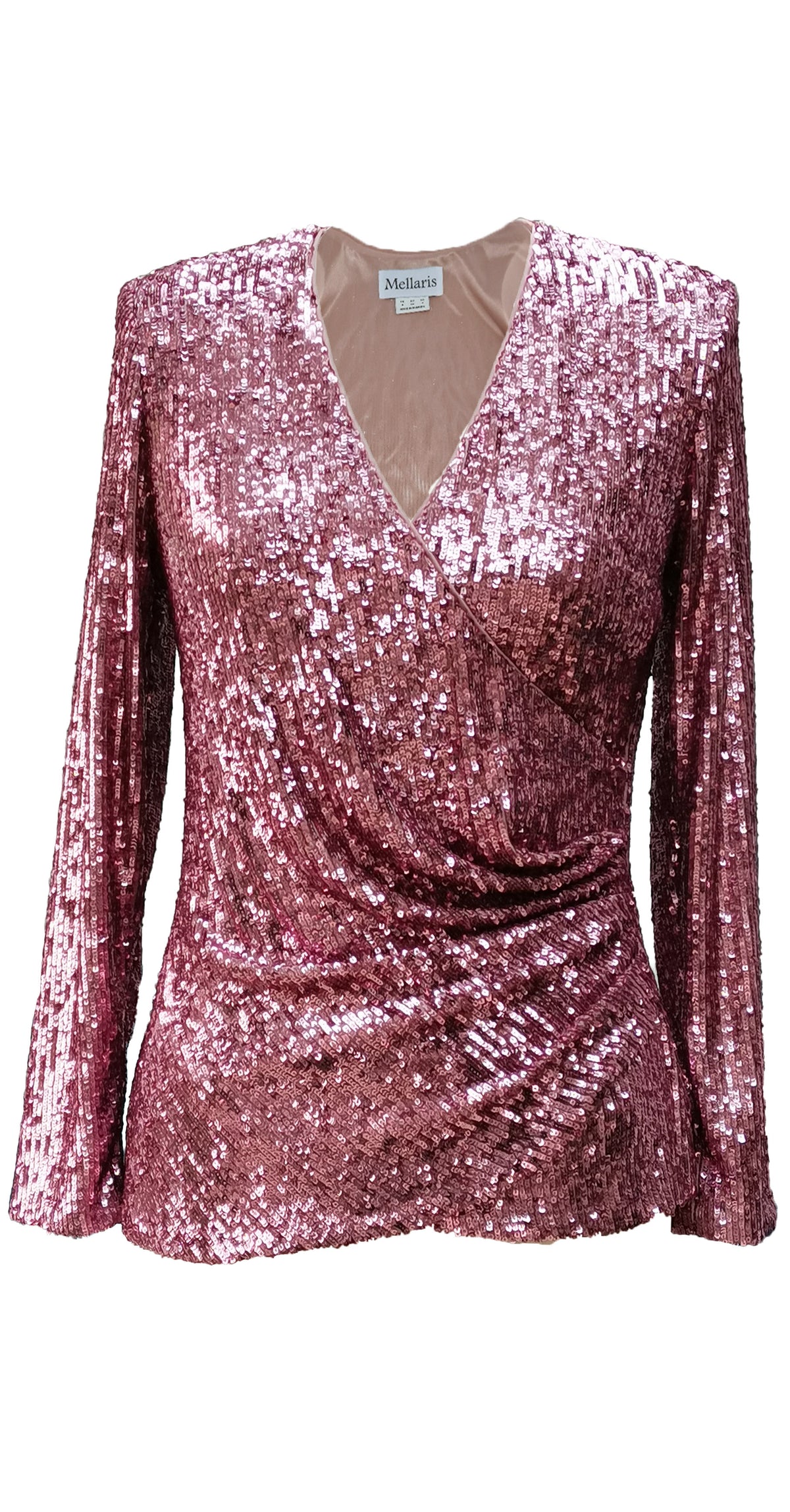 Stella Top TOP335 Dusty Rose Pink Sequins